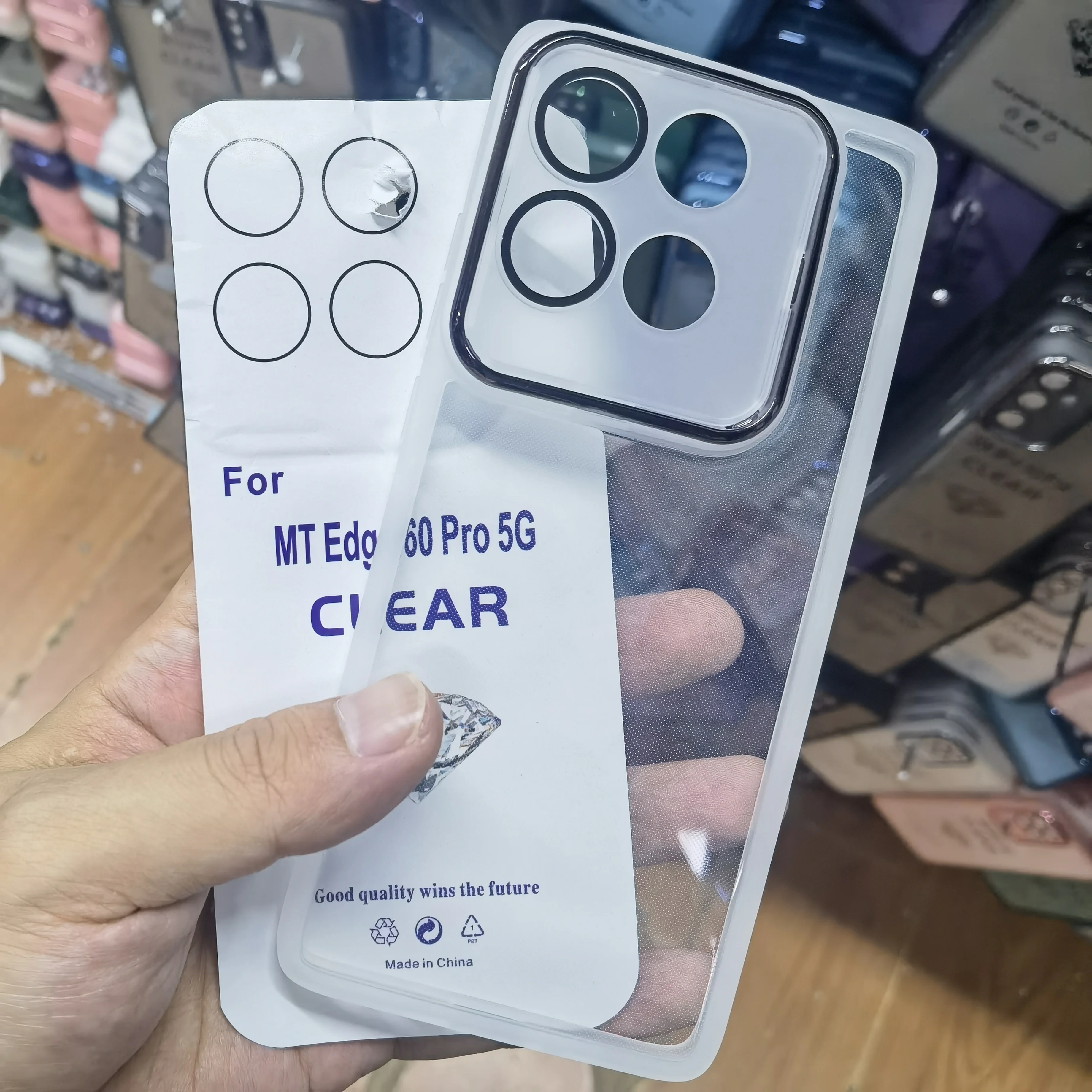 Transparent TPU Soft Case with Camera Lens Protector