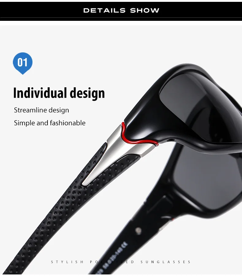 VCKA Motion Myopie Polarisierte Männer Fahren Sonnenbrille Bunte Gläser -0,5 bis -6,0 Rezept TR90 Frauen Gläser UV400 Brillen – Detail 5