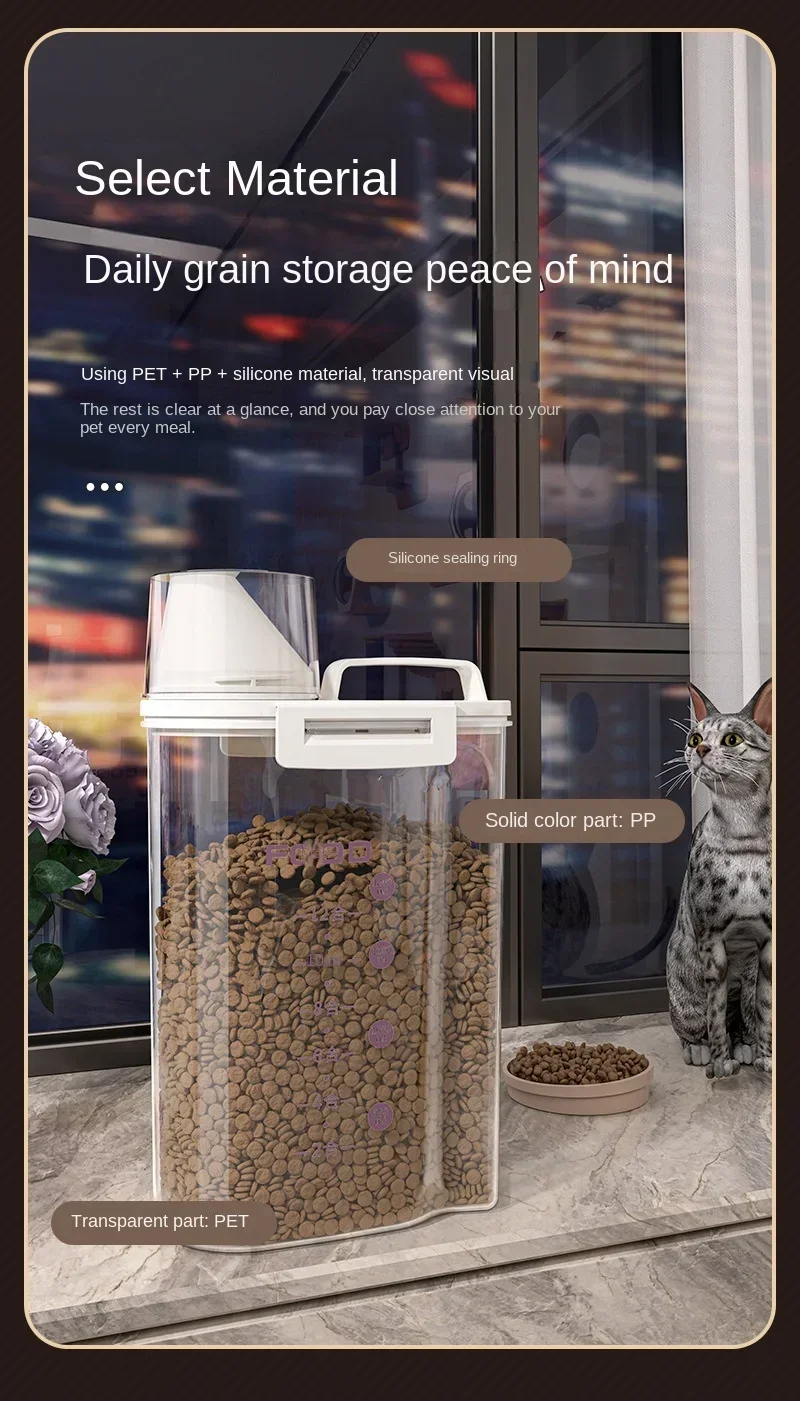 Kitchen Flour Storage Tank Food-Grade Moisture-Proof Rice Grains Sealed Barrel Insect-Proof Rice Storage Box Snack Storage Box