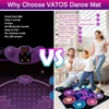 VATOS Dance Mat for Kids 27 Levels 8 LED Keys Bluetooth 5 Game Modes Built-in Music Ages 3+ Years 2