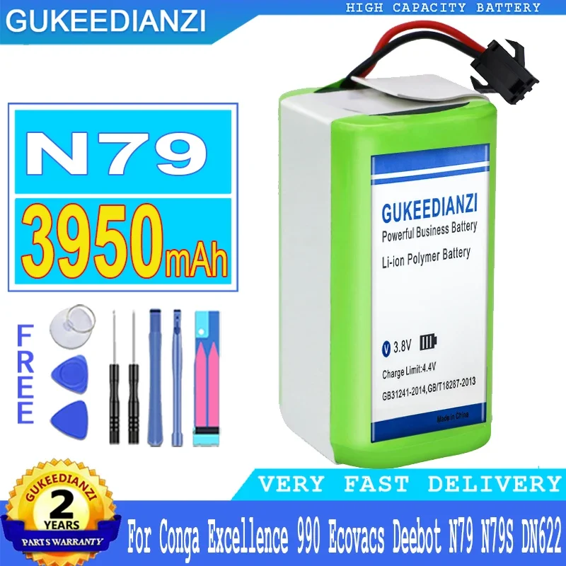 

3950mAh Replacement Battery For Conga Excellence 950 990 1090 1790 1990 Deebot N79S N79 DN622 Eufy Robovac 11S 12 X500