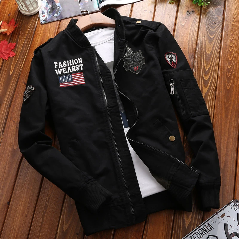 

DIMUSI Autumn Men's Bomber Jackets Casual Outwear Men Army Windbreaker Coats Fashion Man Slim Fit Military Jacket Brand Clothing