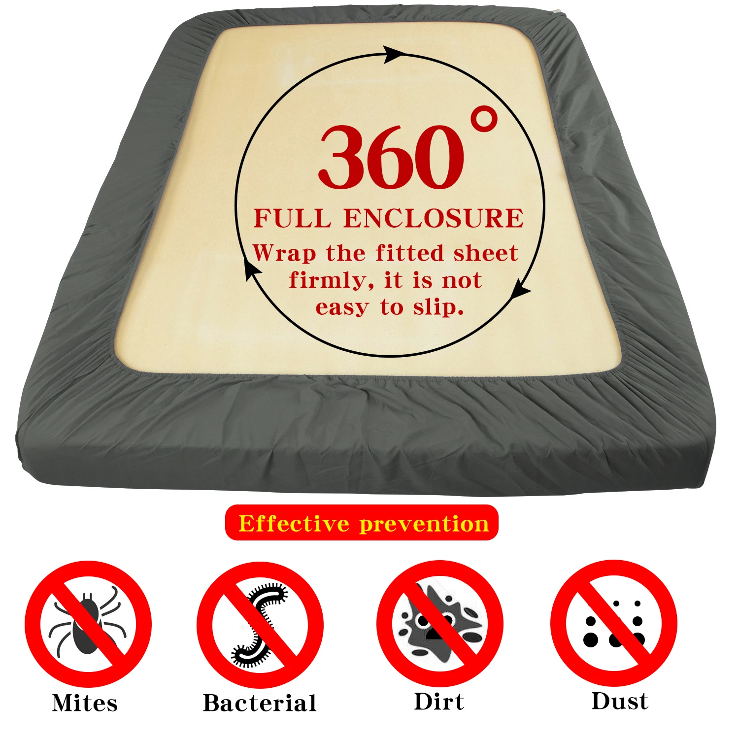Ntbay Microfiber Breathable Fitted Sheet with Deep Pocket, Ultra Soft and Cozy Fitted Bed Sheet 4
