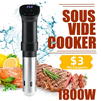 LED 디지털 디스플레이 슬로우 쿠커 히터, IPX7 방수 진공 수비드 쿠커, 침수 순환기, 정확한 요리, 1800W
