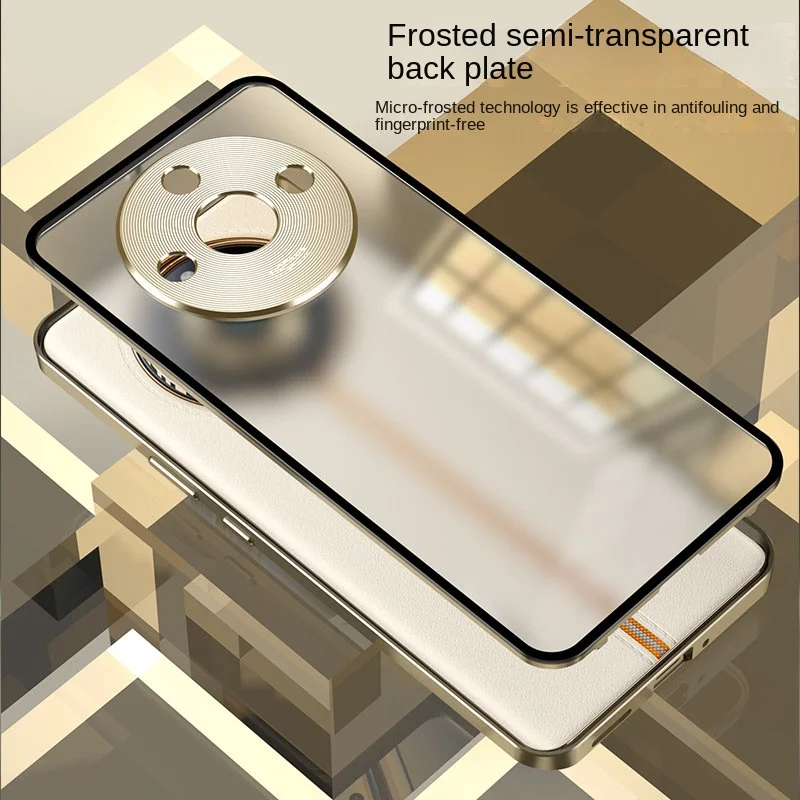 Realme 11 Pro Plus 5G RMX3740 Case Metal Bumper with Clear Matte Hard Cover Phone Case for Realme 11 Pro Realme11Pro 5G RMX3771