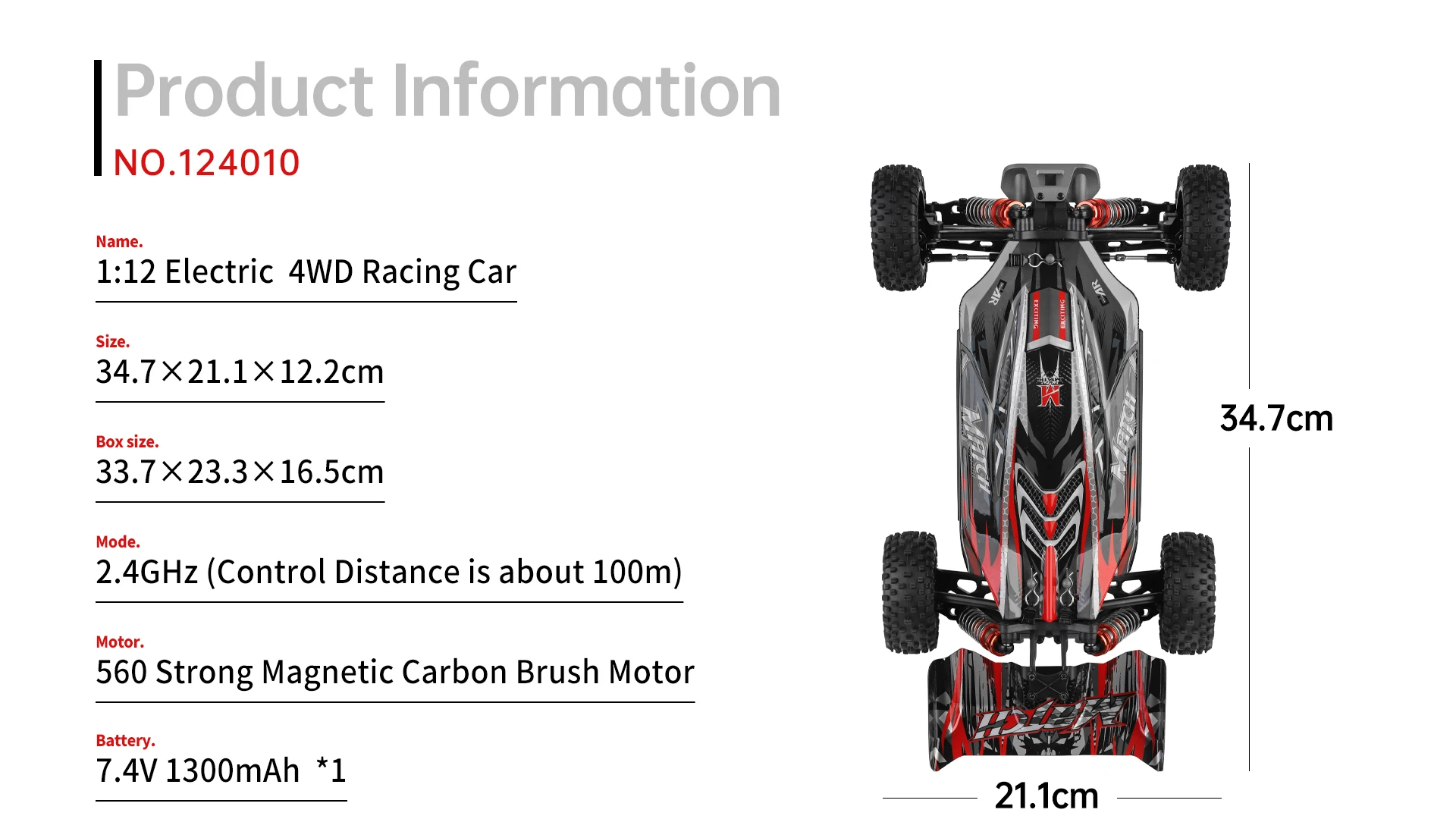 55KM/H WLtoys 124010 4WD RC Car 1:12 Racing Vehicle Off-road Electric High Speed Drift Remote Control Toys For Boy Gift 6