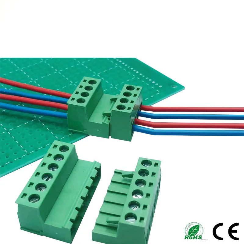 5.08MM Pluggable Terminal Blocks Connector KF2EDGKR 5.08 Butting Style 2/3/4/5/6/7/8 Pin Screw Terminal 1 Sets
