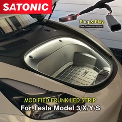 SATONIC Frunk Brighten LED Strip Modified Lighting for Tesla Model 3 Y S X Waterproof 12V Cool & Warm Light