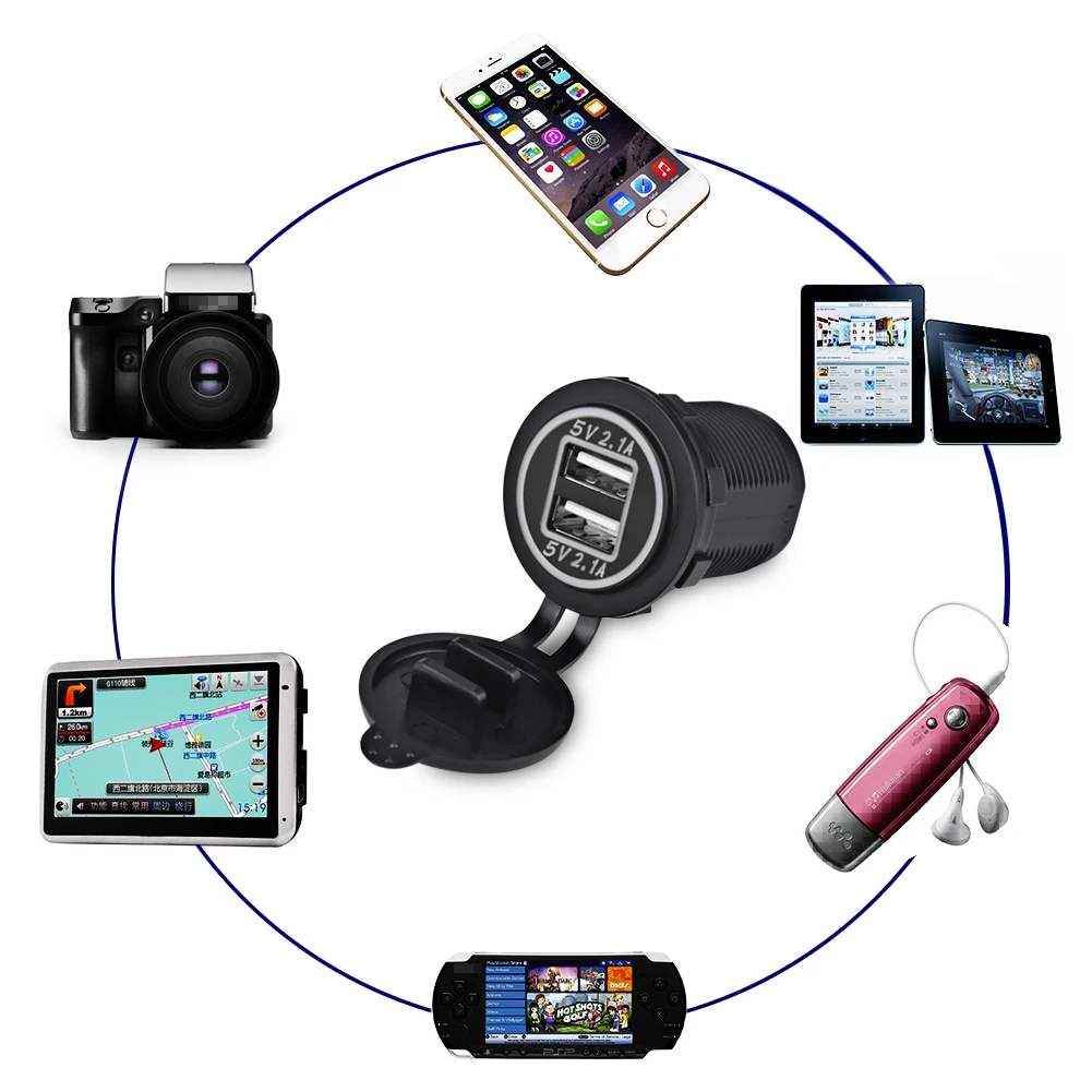  USB    ,  USB , ڵ LED   ,  ÷ ܼƮ, 4.2A, 12V, 24V