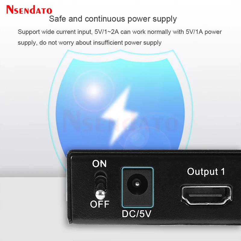 HDMI Splitter 1 in 4 Out 1 In 2 out 4K HDMI Video Distributor Amplifier 4/2 Display For PS5 HDTV xBox PC TV Monitor Projector