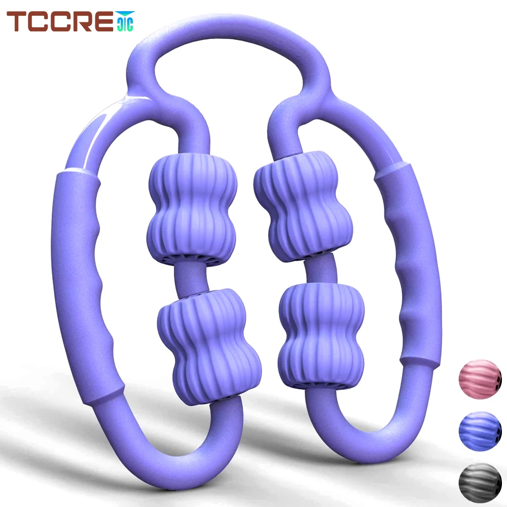 Handheld Muscle Roller Massager Deep Tissue Trigger Point Fascial Release Massage Tools for Neck Shoulder Arm Leg Pain Relief