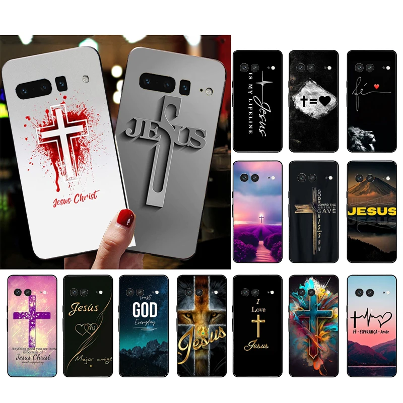 

God Jesus Phone Case For Google Pixel 8 7 Pro 7A 7 6A 6 Pro 5A 4A 3A Pixel 4 XL Pixel 5 6 4 3 3A XL