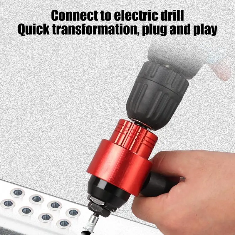 Rivet Applicator Adapter Drill Attachment Nut Insert Easy Processing Professional Installation Tool Efficient Riveting Hand Tool