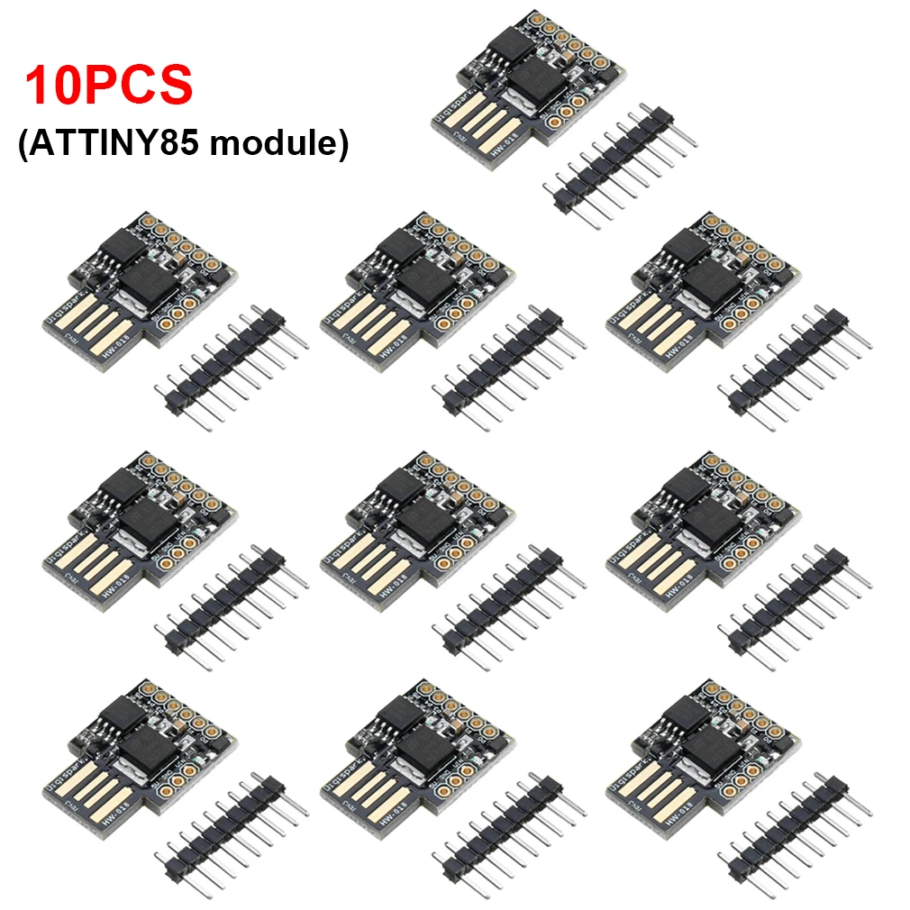 

10PCS TINY85 Digispark Kickstarter Micro Development Board ATTINY85 Module For Arduino IIC I2C USB Durable Module Accessories