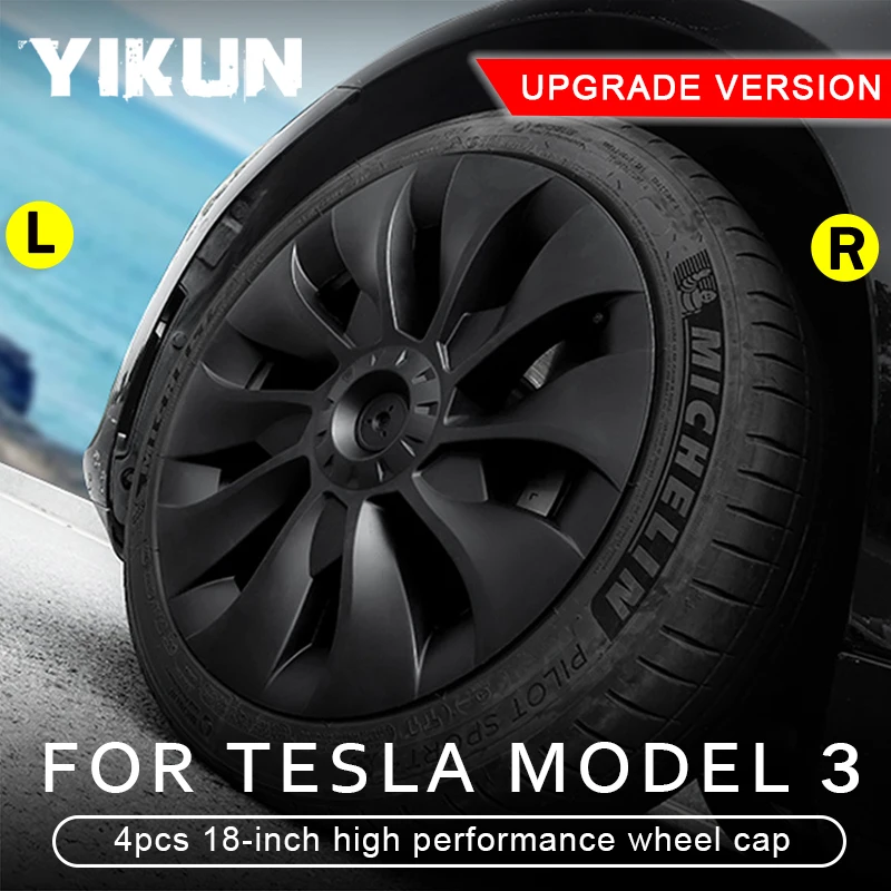 4pcs For Tesla Model 3 18 Inch Hub Cap Original Car Replacement Wheel