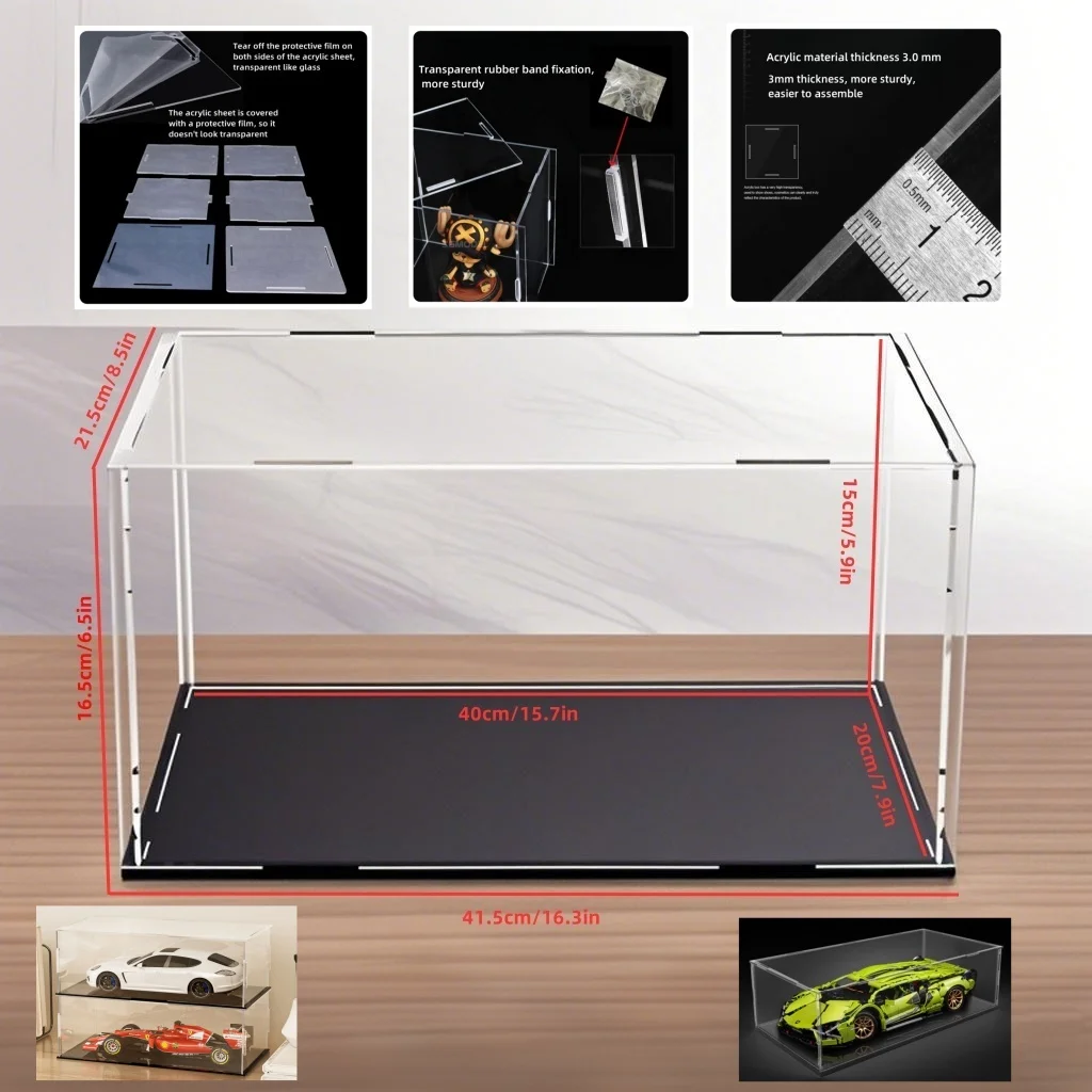 Demi Display 1/18 Car Model Acrylic Case Display Box Dust Cover