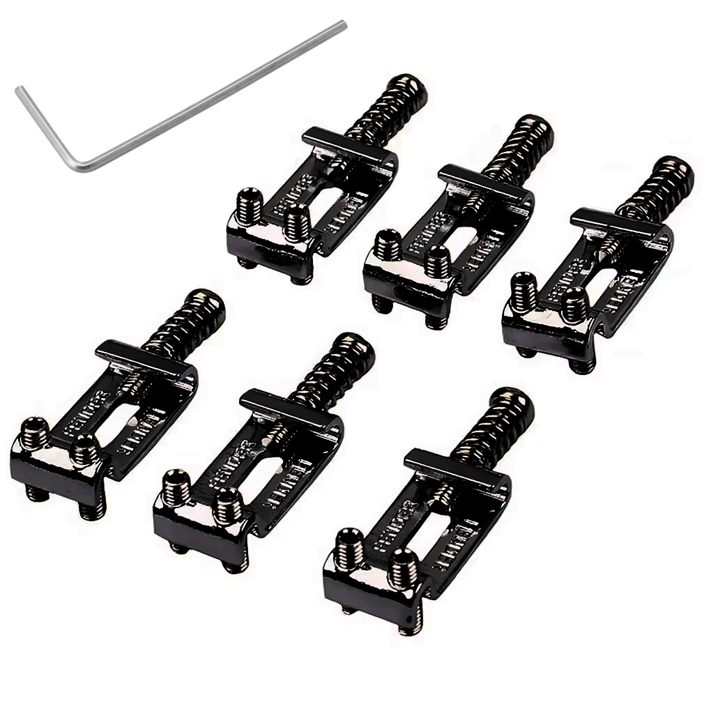 � ​ 6PCS Roller Tremolo Brücke Sättel mit Schraubenschlüssel - Präzision Zinklegierung für Fender Strat/Tele/ST E-gitarre Upgrade Teile ​ ​ – Detail 9