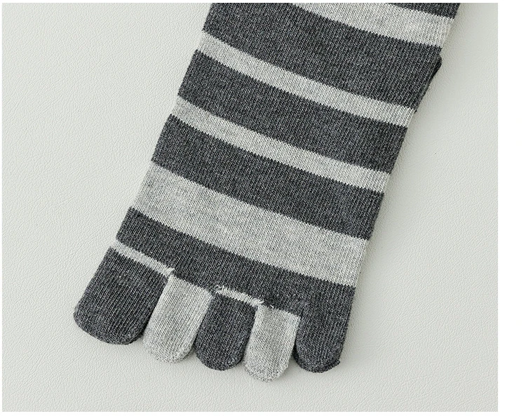 1 Paar Herren-5-Finger-Socken aus Baumwolle, klassisch, schwarz, weiß gestreift, Zebra-Zehen-Sportsocken, geruchshemmend, schweißableitend, fünf Zehenpartie, geteilte Zehenpartie – Detail 12