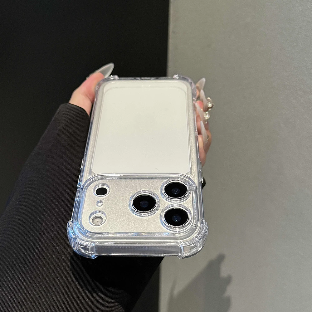 Premium Shockproof Clear Case with Hard Back and Soft Silicone Edge
