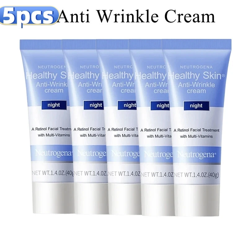 

5pcs Neutrogena Alcohol Night Cream Retinol Anti-Aging Wrinkle Vitamin Early C Late A Moisturizing Firming Smooth Skin Essence