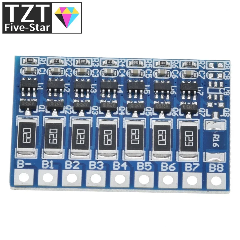 TZT 7S 29.4V 4.2V scheda di protezione della funzione di bilanciamento 66mA 7S li-ion Lipo batteria al litio 18650 batterie modulo bilanciato BMS PCB - immagine 4