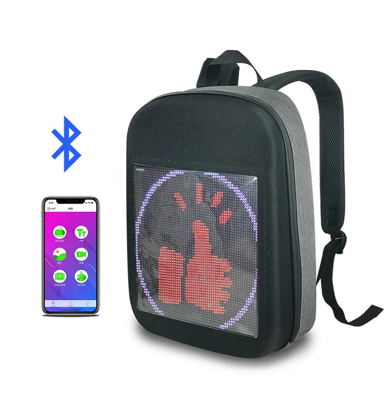 Shoulder Backpack LED Full-Color Screen Travel Laptop Backpack Waterproof  Shoulder Bag for Daypack Outdoor - Walmart.com