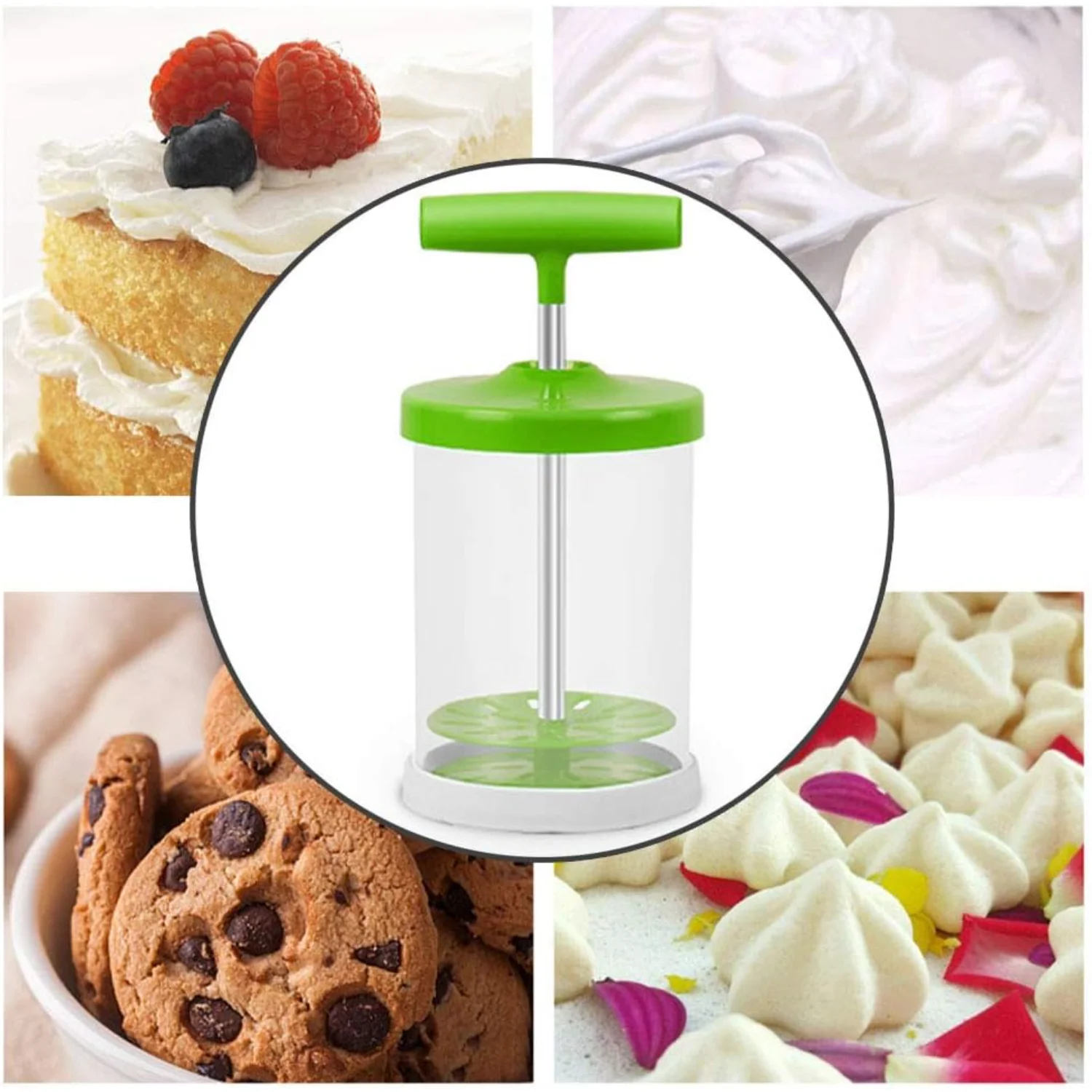 Manual Whipping Cream Dispenser DIY Whipped Cream Dispenser Professional Whipper Maker for Shop Kitchen Salad Dressings F
