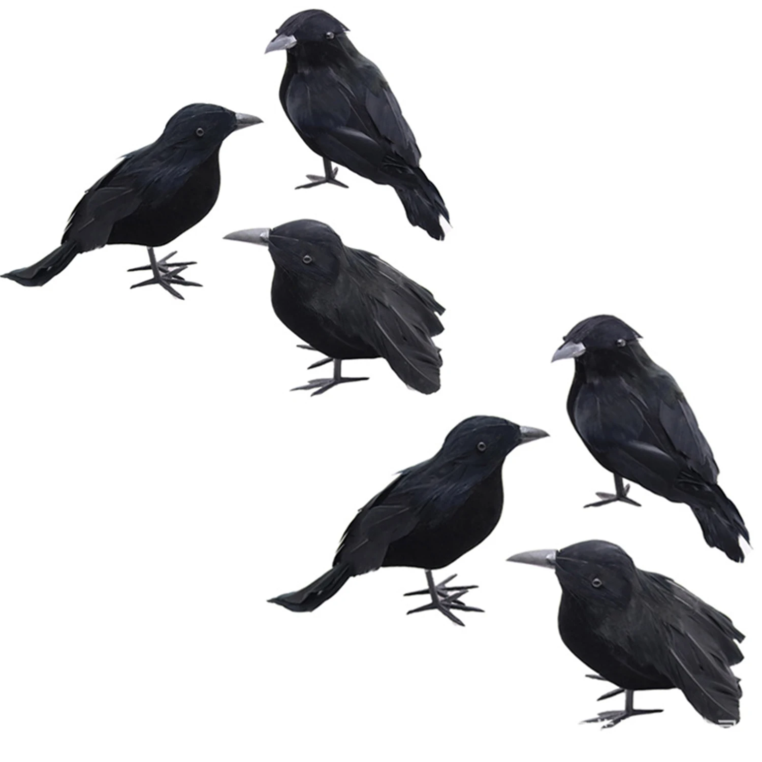 

Halloween Black Crow Decoration Simulation Fake Bird Animal Scary Toys Model For Halloween Party Home Decoration Horror Props