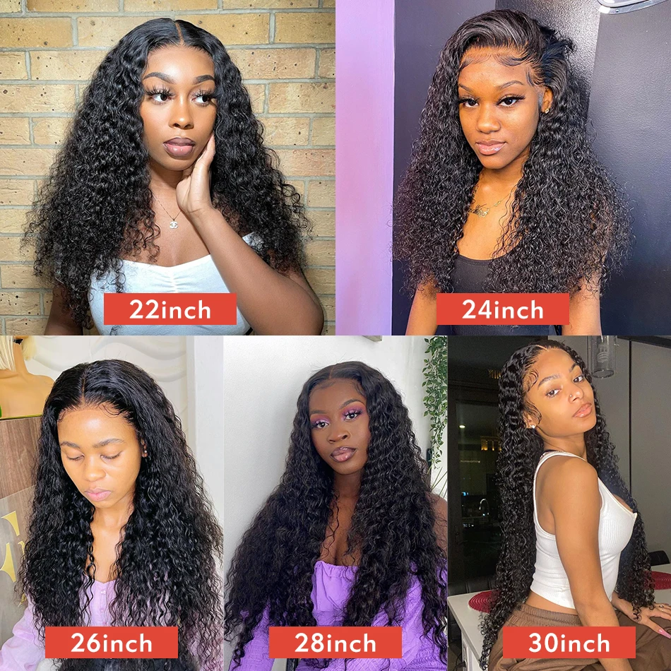 13x6 Human Hair Wig HD Lace Frontal Human Hair Wigs For Women Cheap 30 40 Inch Loose Deep Wave Curly Brazilian Choice Black 5