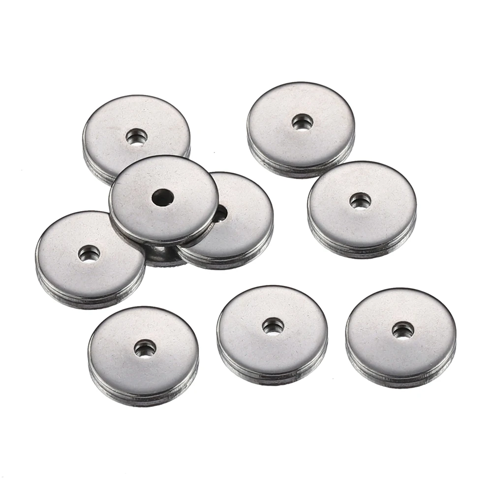 40 Stück 20 Stück Edelstahl flache runde Abstandshalter lose Perlen für Halskette, Armband, Ohrringe, Schmuckherstellung, DIY-Anhänger, Charms – Detail 11