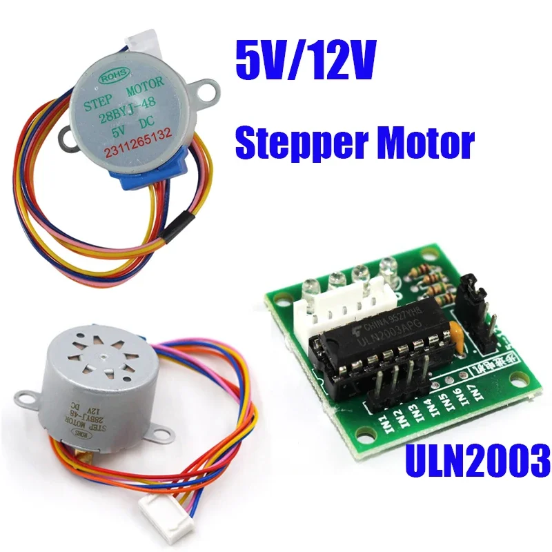 1PCS 28BYJ-48 Stepper Motor 5V/12V ULN2003 Driver Test Module Micro Mini Electric Step Motor for Arduino DIY Kits