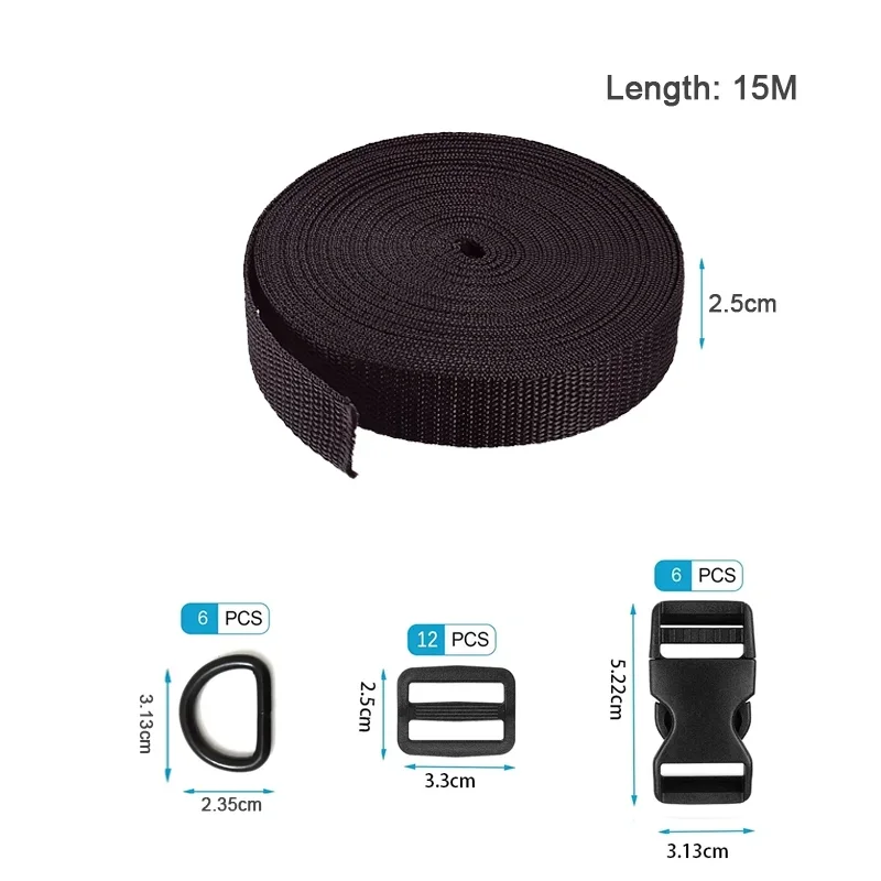 Durable Nylon Webbing Strap for DIY Sewing and Luggage Accessories