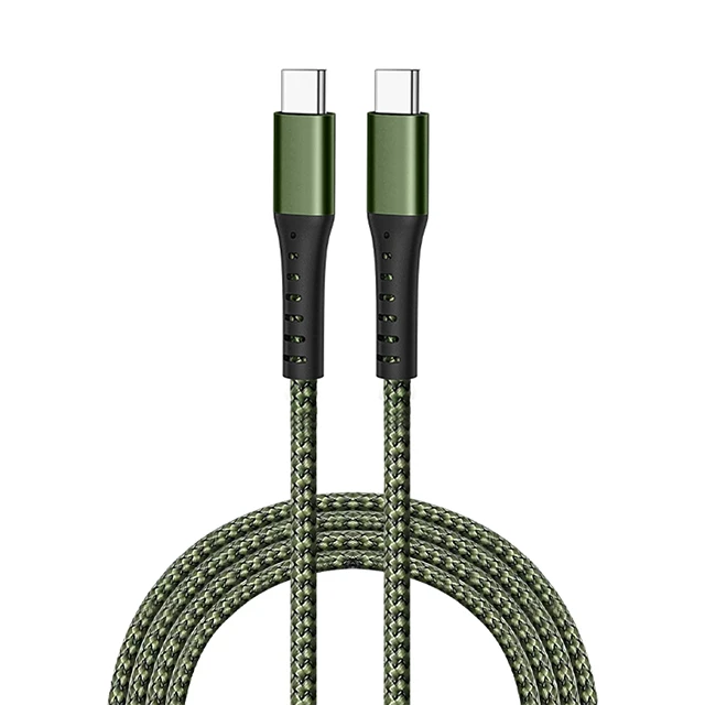 Durable Nylon Braided Fast Charging USB C to USB C Data Cable