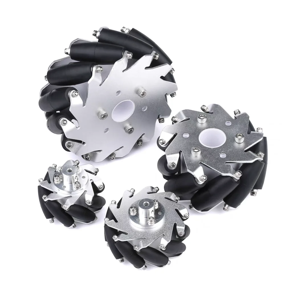 

4 Wheels/Set Omni Metal Mecanum Wheel 60mm 75mm 100mm 127mm Omnidirectional Wheel DIY Intelligent Vehicle With Coupling