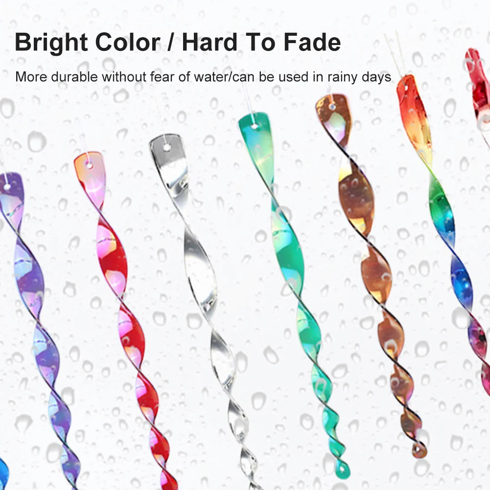 Rotating Wind Chime Waterproof Bird Repelling Stick Convenient Bird Repelling Wind Chime with Lanyard for Garden Decoration