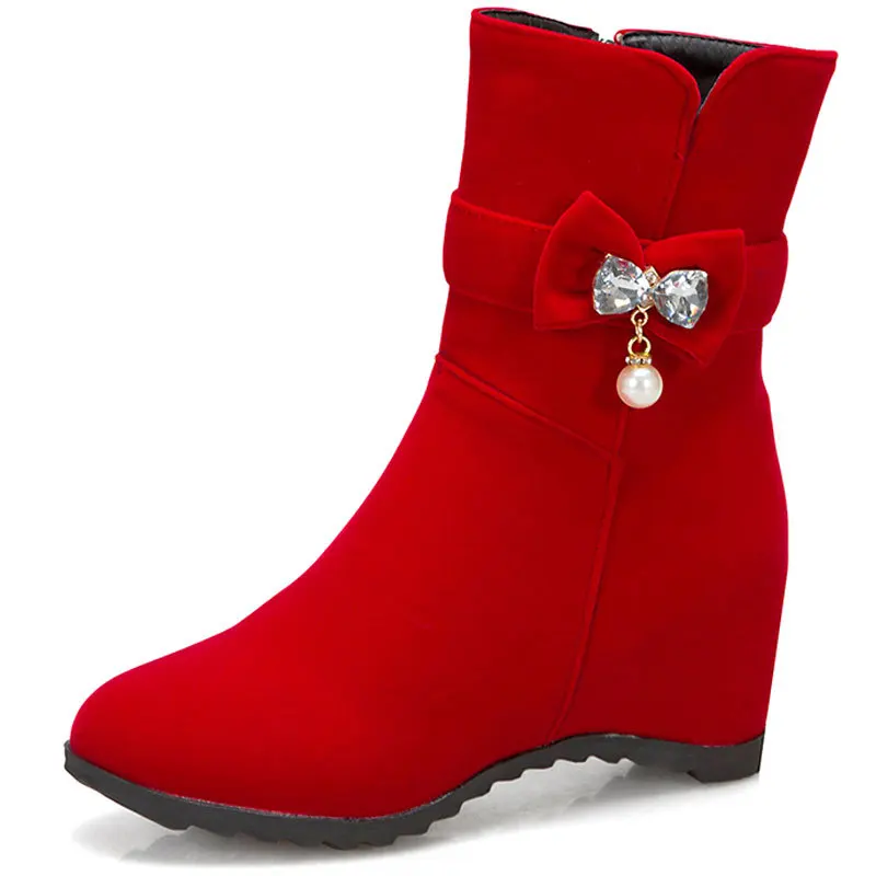 Lady Boots Women Shoes Autumn Boots-women Zipper Round Toe Winter ...