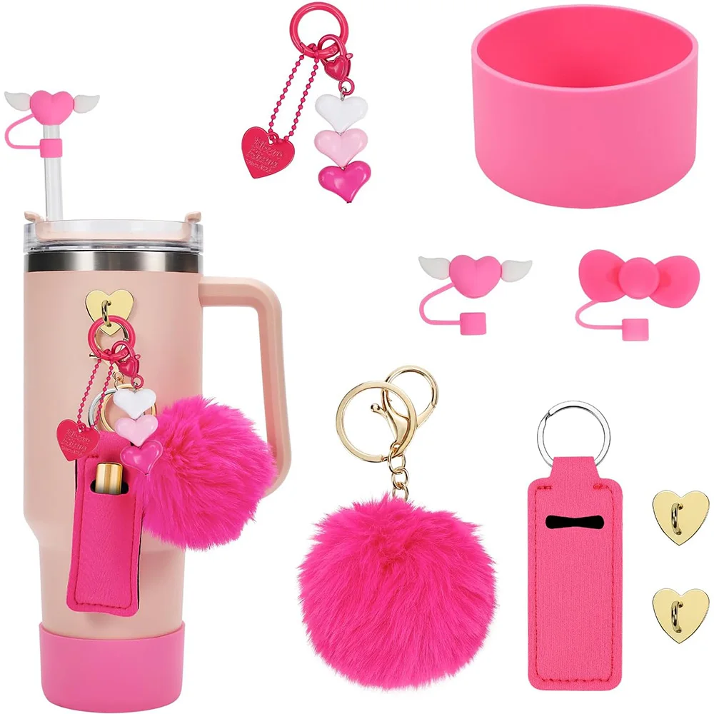 7PCS Stanley Tumbler Decoration Accessories Set - Cute & Aesthetic Drinkware Charms