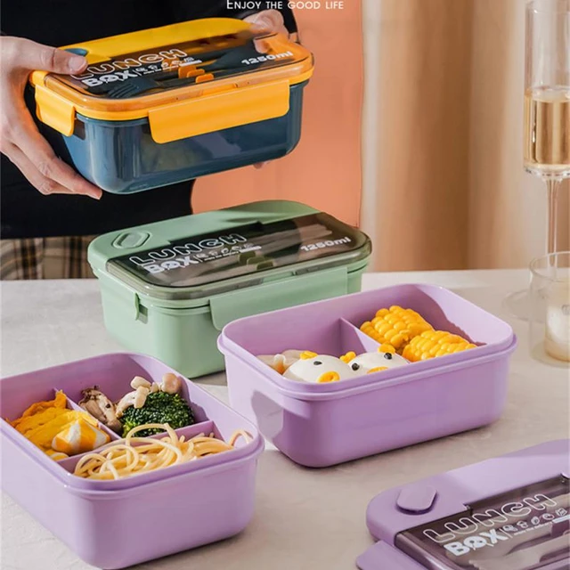 Boîte à déjeuner pour enfants 1200ml, boîte à Bento à micro-ondes