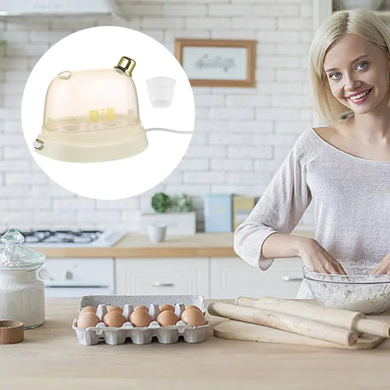 

Electric Egg Cooker 220V 120W Mini Electric Egg Steamer Multifunctional Kitchen Accessory Quick Heating Portable Household Egg