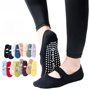 5 Colors Women Fitness Cotton Gym Sports Socks Non Slip Massage Yoga  Pilates Socks Calcetines Antideslizantes Yoga Mujer - AliExpress