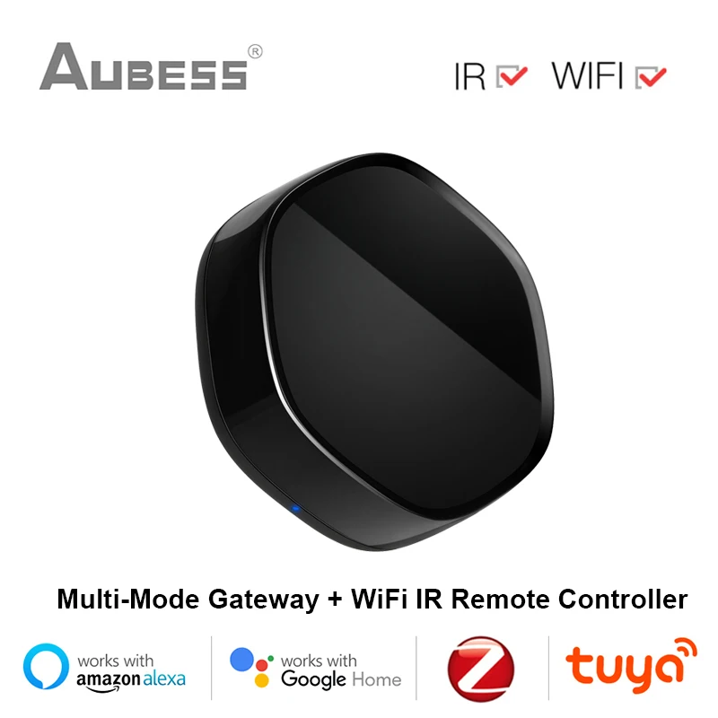 

Tuya ZigBee 3.0 Bluetooth Multi-Mode Gateway WiFi IR Wireless Remote Controller Smart Home Bridge Works With Alexa Google Home