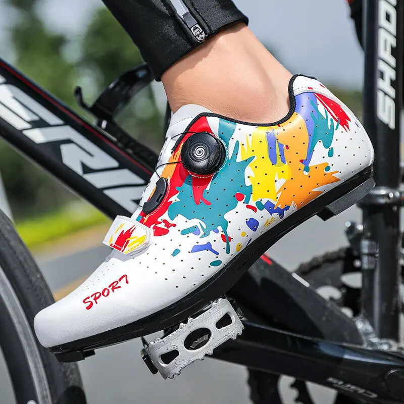 Shimano-Zapatillas de ciclismo con Graffiti para hombre, deportivos con transpirables y ultraligeros para bicicleta de carretera, Fl - AliExpress