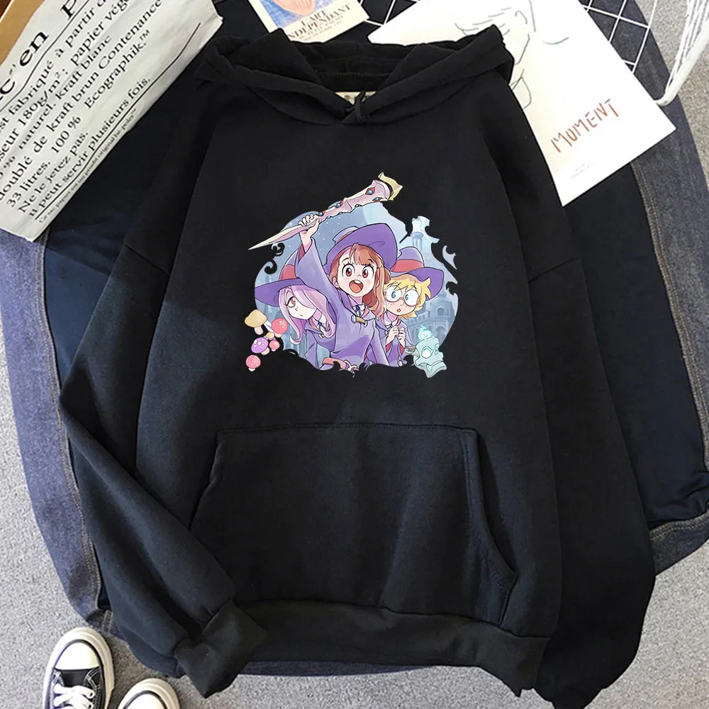 

Little Witch Academia Anime Hoodie Aesthetic Manga Sweatshirt Graphic Cartoon Clothes for Men/women High Street Long-sleeved Top