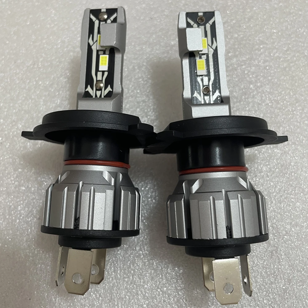 2개 H4 P43t HB2 9003 LED 헤드라이트 화이트 자동차 라이트 캔버스 차량 전구 고출력 오토 포그 다이오드 모토 주행 램프 12V