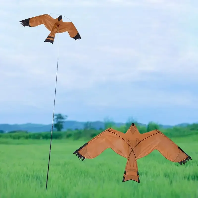 Bird Scarer Flying Kite Bird Repeller Large Eagle Kites Scarecrow Decoy for Farm Garden Pigeon Repellent Kite Without Pole bird repeller pinwheels