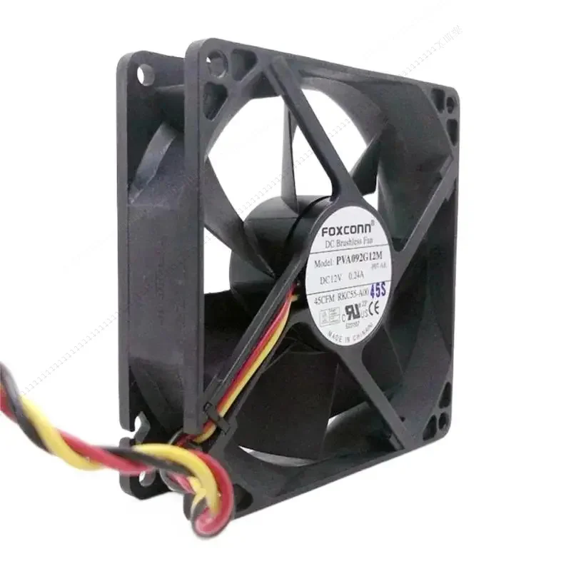 W 2mm 90mm PC Case Axial DC Fan For FOXCONN 9025 92X92X25mm 3Pin 12V 0 ...