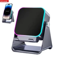 5 In 1 Auto-induction Wireless Induction Speaker 8 Mode RGB Lights HIFI Sound Portable Bluetooth Phone Holder Christmas gifts