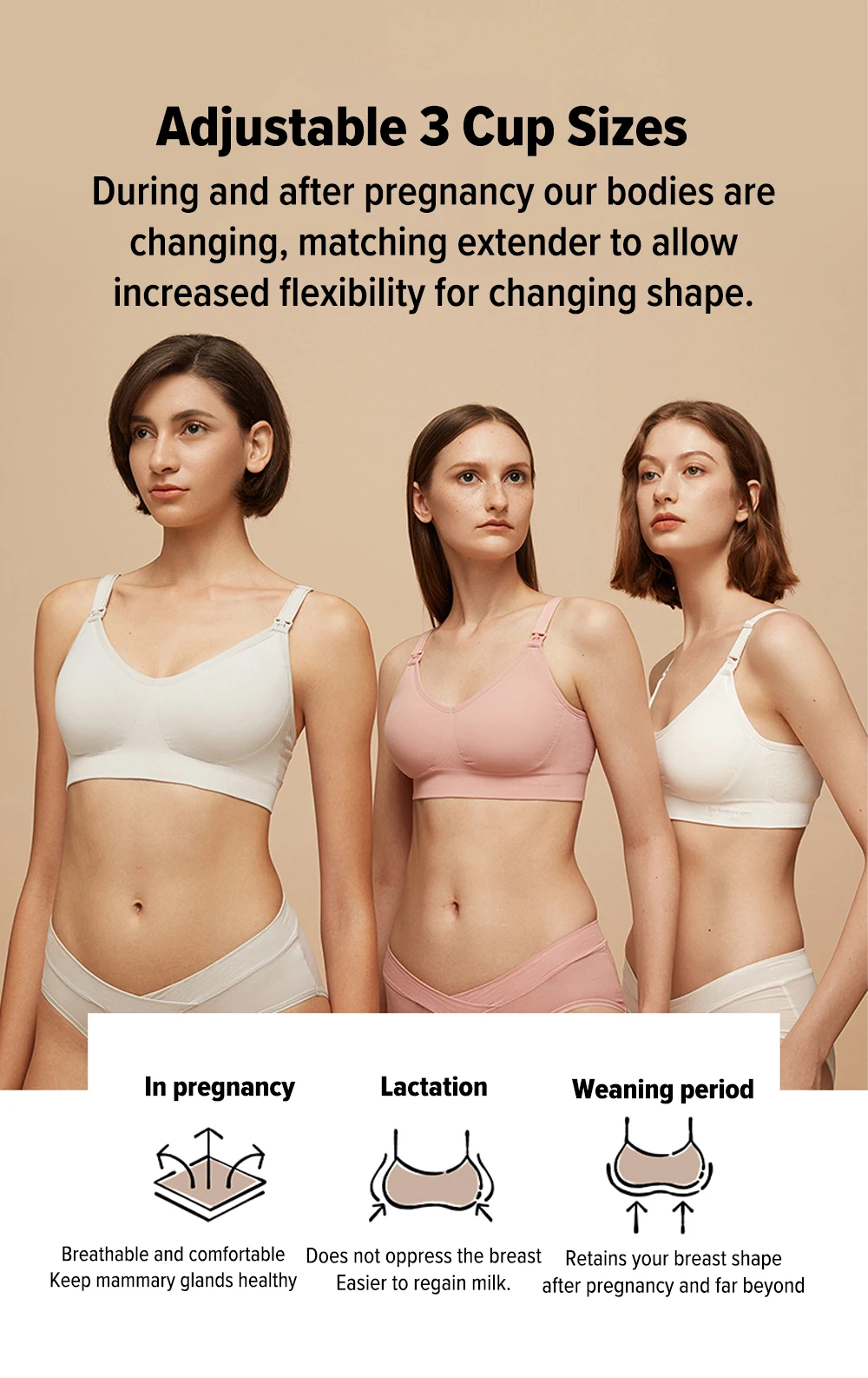 maternity sets Bc Babycare Wirefree Nursing Pregnancy Clothing Cotton Breastfeeding Bra Breathable Thin Gathered Bras Soutien Gorge Allaitement casual maternity clothes