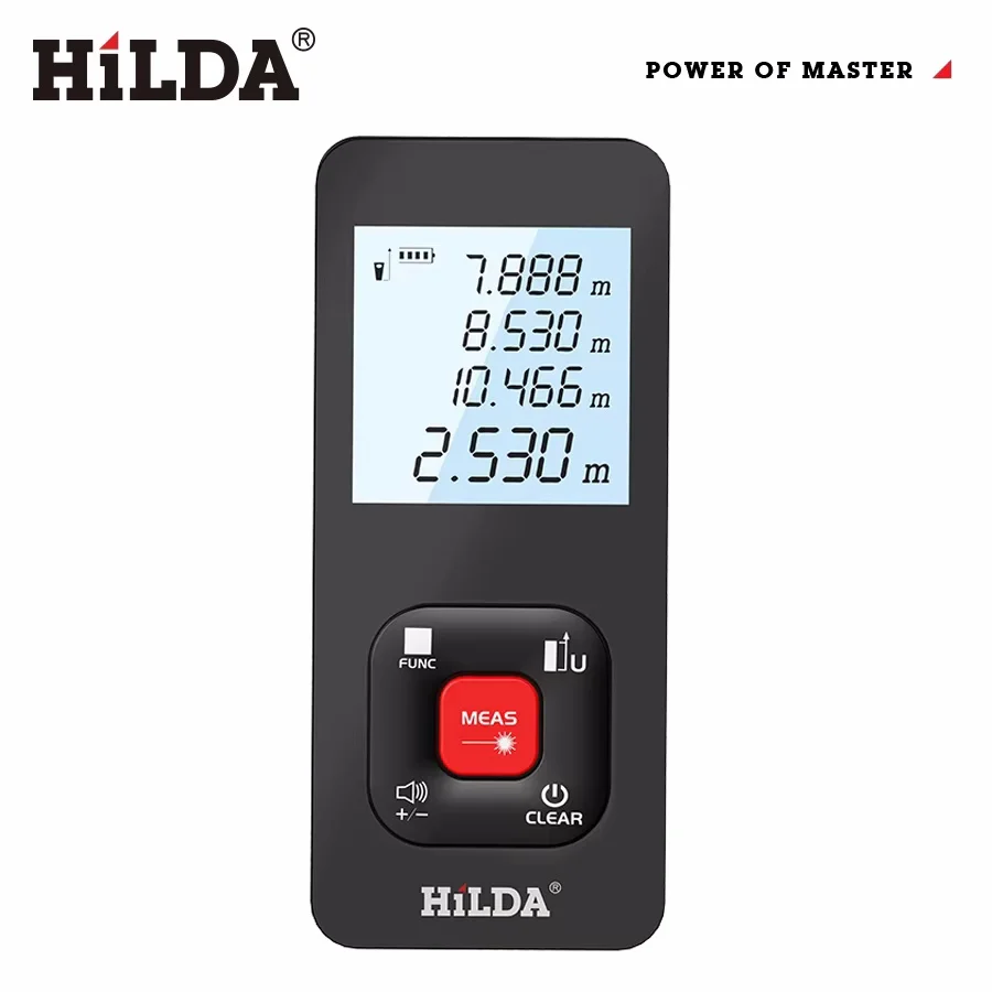 Laser Rangefinder HILDA 50M/100M/120M Distance Meter Laser Tape Range Finder Building Professional Meter Ruler Test Tool