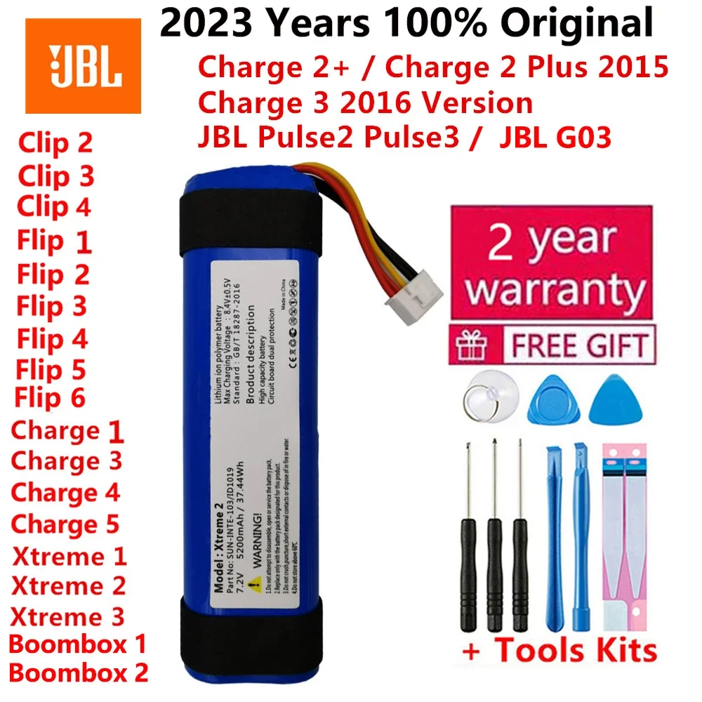 100% Batteria Altoparlante Originale Per Jbl Flip 1 2 3 4 5 6 Boombox Xtreme 1 2 3 Carica Clip 1 2 3 4 5 2015 Bluetooth Audior Bateria